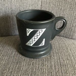 Anthropologie Black Monogram Z Mug